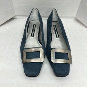 Chinese Laundry NWOT ‘Rhoda’ blue suede flats/low heels size 8